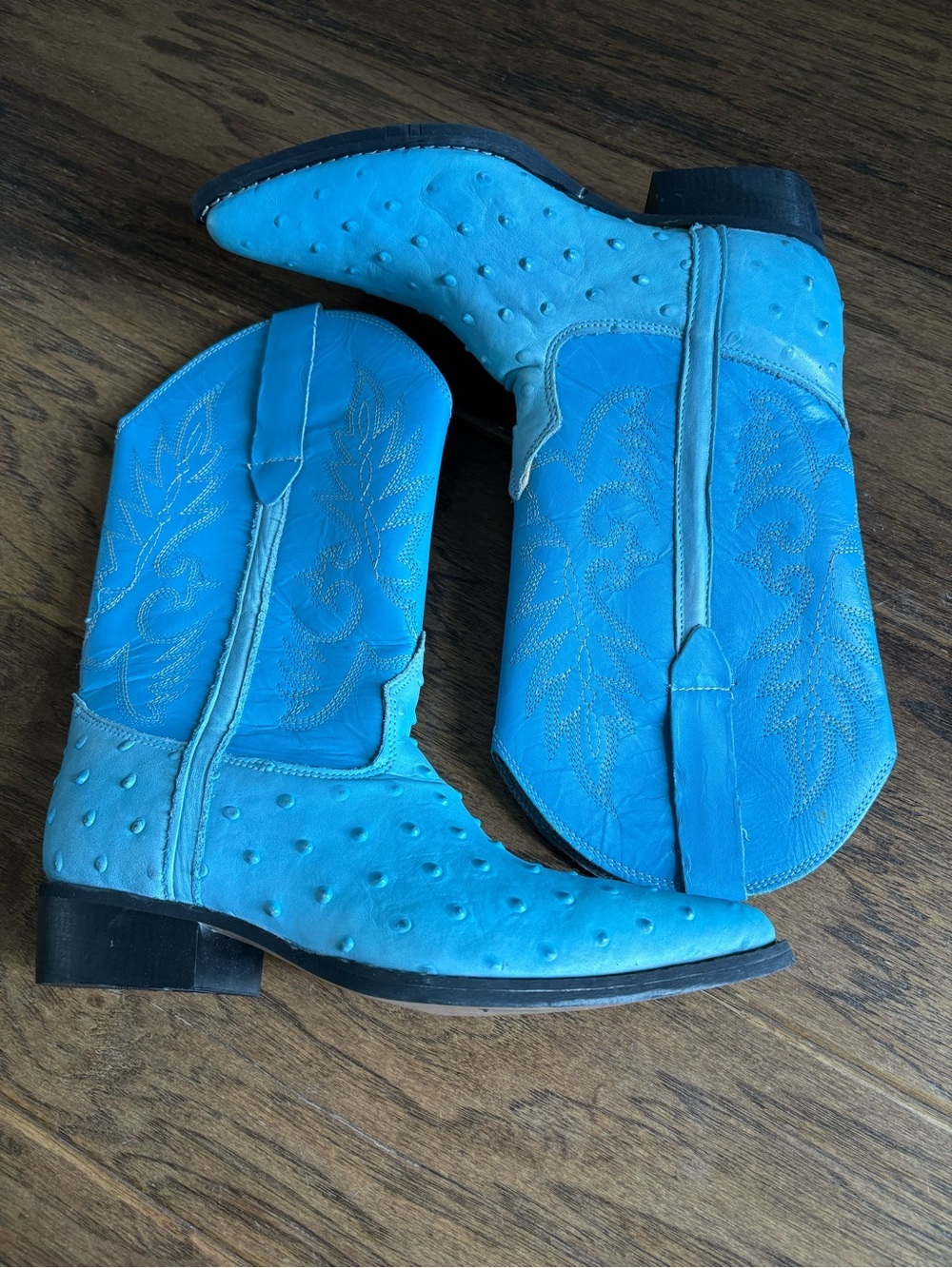 Kids Bright Turquoise Cowboy Boots - Youth Western Style